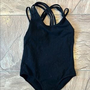 Black Bodysuit with Cross-Back Design